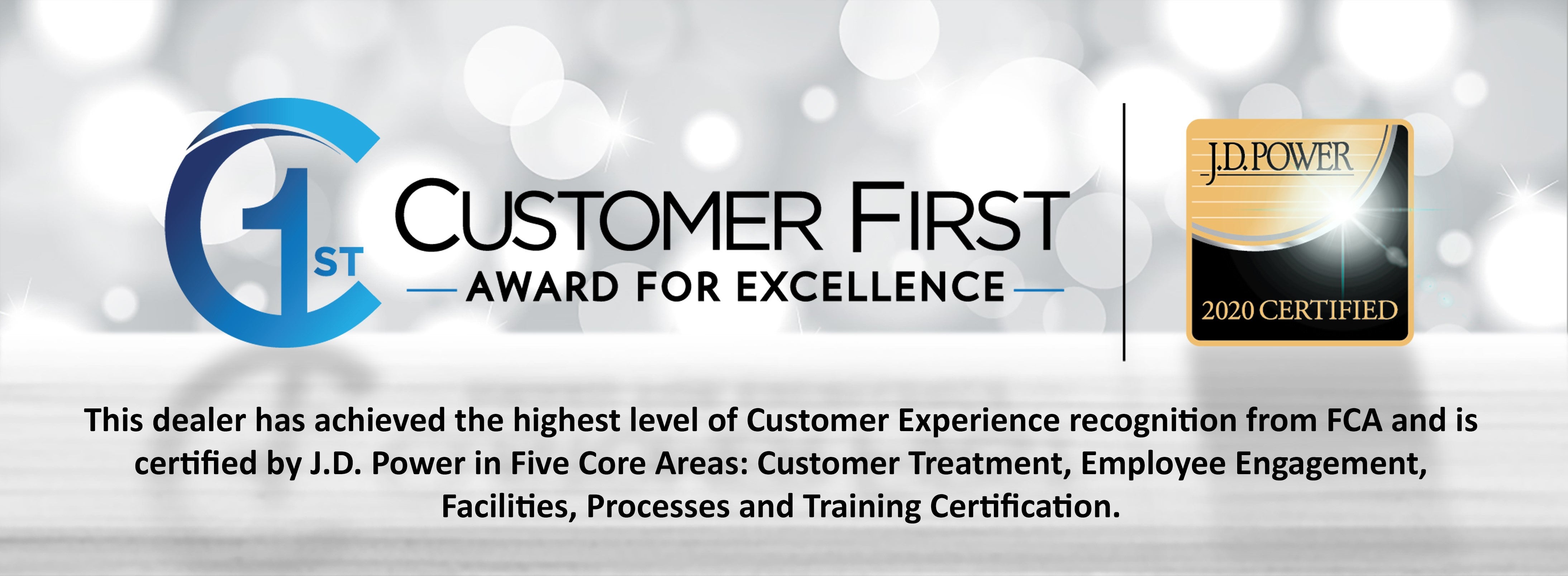 Customer First Award for Excellence for 2019 at Pella Motors CDJR in Pella, IA